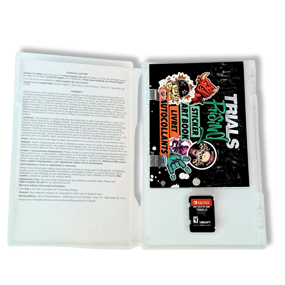 Ubisoft Trials Rising Gold Edition Nintendo Switch Game Expansion Pass Stickers - Picture 4 of 4